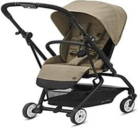cybex Eezy S Twist 2 婴儿车，360° 旋转座椅，轻便旅行推车，适合 6 个月以上的婴儿，经典米色