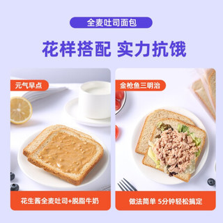 玩铁猩猩全麦切片面包餐欧包吐司0脂肪整箱早餐食品 切片面包+花生酱