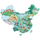 贝比心 磁性双面拼板木制地图  磁性中国地图