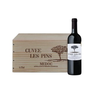 Maisn Bouey 宝悦世家 法国梅多克产区原瓶进口 Cuvee les pins 乐品干红葡萄酒 12月橡木桶 整箱六瓶装