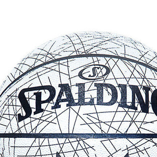 88VIP：SPALDING 斯伯丁 光影系列 PU篮球 76-911Y 白色/黑色 7号/标准