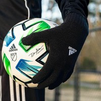 adidas 阿迪达斯 男女新款足球手套骑行保暖跑步运动手套五指护手
