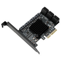 魔羯（MOGE） 台式机PCIEx4转SATA3.0接口 扩展SATA3.0接口SATA6G转接卡10口 MC2681