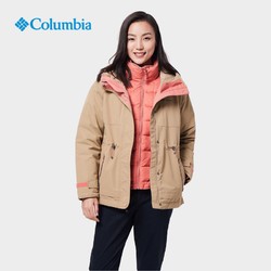 Columbia 哥伦比亚 户外22秋冬新品女子金点热能防水冲锋衣三合一外套WR2904