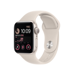 Apple 苹果 Watch SE 2022款智能手表 44mm GPS版 星光色铝金属表壳 运动型表带