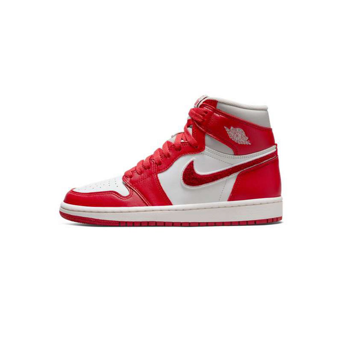 nike 耐克 女鞋air jordan 1 high og aj1白红高帮篮球鞋