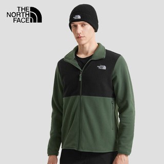 北面 TheNorthFace北面抓绒衣男22秋冬户外舒适保暖厚抓绒夹克外套 4NA3 NYC/绿色 M