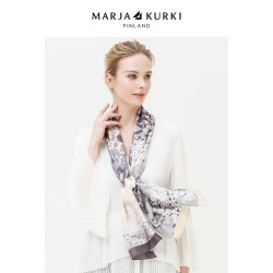 MARJA KURKI 玛丽亚古琦 MARJAKURKI玛丽亚古琦真丝丝巾女妈妈高级感百搭桑蚕丝围巾礼品盒