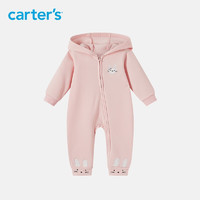 Carter's 孩特 carters 婴儿连体衣冬季宝宝可爱卡通加绒保暖爬服连帽长袖长裤爬服 6M/66cm