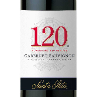 Santa Rita 圣丽塔 120 中央山谷赤霞珠干型红葡萄酒 6瓶*187.5ml套装