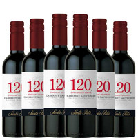 Santa Rita 圣丽塔 120 中央山谷赤霞珠干型红葡萄酒 6瓶*187.5ml套装