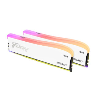 Kingston 金士顿 FURY Beast野兽系列 DDR4 3600MHz RGB 台式机内存 灯条 白色 32GB 16GB*2 KF436C18BWAK2/32