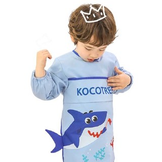 kocotree kk树 KQ20123 宝宝吃饭罩衣 调皮小鲨鱼 XL