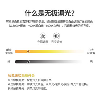 福美高 福美高（FUMEIGAO）双头椭圆形led浴室镜家用卫生间带灯除雾壁挂式洗澡间专用智能镜子 宽500*高800 无极调光+除雾+防爆（竖挂）