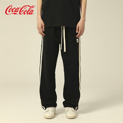 Coca-Cola 可口可乐 新款宽松休闲裤运动长裤子 星尘黑 S