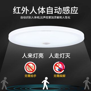 三雄极光 LED吸顶灯人体红外感应 12W