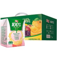 88VIP：汇源 100%桃汁果蔬汁200ml*12盒
