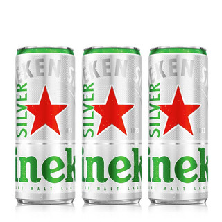 Heineken 喜力 星银 啤酒 330ml*3听