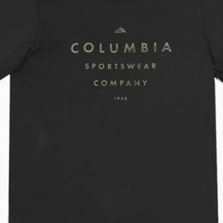 Columbia 哥伦比亚 男子运动T恤 AE1363-011 黑色 S
