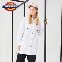 Dickies 帝客 22秋季衬衫女 白色休闲开衫外套
