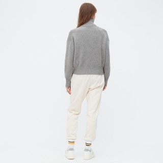 UNIQLO 优衣库 女士高领针织衫 455446 灰色 M