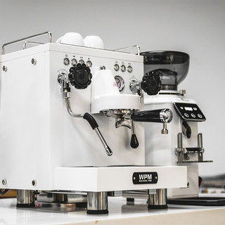 WPM 惠家 咖啡机磨豆机组合搭配 家用商家半自动咖啡机 意式咖啡豆研磨机 KD330J白+ZD18S白