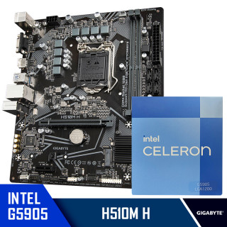 技嘉(GIGABYTE)主板CPU套装(GIGABYTE) H510M H 主板+英特尔(Intel)G5905 赛扬2核2线程 板U套装