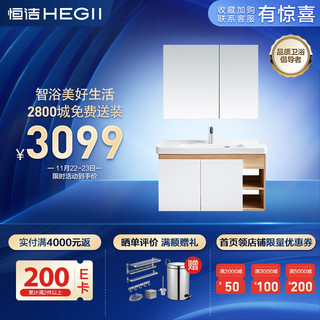 HEGII 恒洁 HBM507103N-0950E 简约浴室柜组合 亮白色 95cm