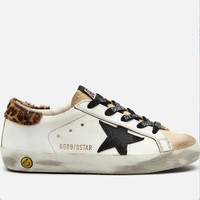 GOLDEN GOOSE Super Star 儿童皮革训练鞋