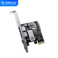 ORICO 奥睿科 USB3.0扩展卡Pci-E转 USB3.0/Type-c转换器扩展卡独立供电 2A1C
