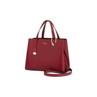 蔻一 Cnolés 女士牛皮手提包 C1238 酒红色 大号