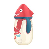 EASYCare 伊斯卡尔 婴儿吸管重力球奶瓶 鲨鱼款红色 300ml(适用 3个月以上)
