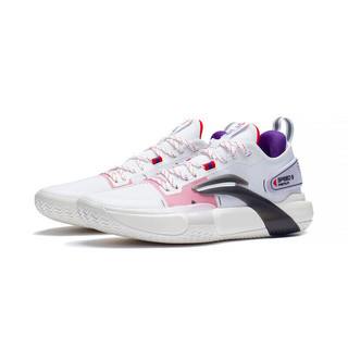 LI-NING 李宁 闪击 9 Premium 男子篮球鞋 ABAS071-2 标准白 43