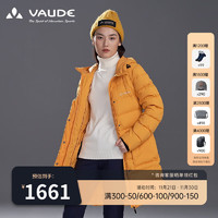 VAUDE 巍德 户外运动女款防泼水防风保暖加厚700蓬长款羽绒外套VG2043203 琉金色 XS