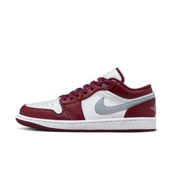 AIR JORDAN 正代系列 Air Jordan 1 Low 男子篮球鞋 553558-615 樱桃木红/水泥灰/白色 44.5