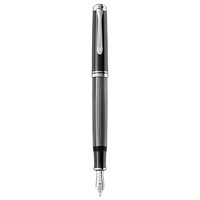 Prime会员：Pelikan 百利金 813518 帝王系列 M605 金属条纹钢笔 黑煤灰色 F尖