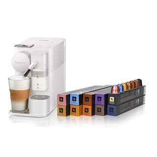 NESPRESSO 浓遇咖啡 ORIGINAL系列 Lattissima One 胶囊咖啡机+胶囊咖啡*100颗 白色