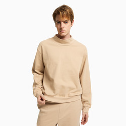 Calvin Klein 卡尔文·克莱 CK Jeans男女情侣中性时尚半高领纯棉刺绣LOGO套头卫衣J400129