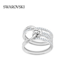 SWAROVSKI 施华洛世奇 LIFELONG 白金色时尚扭结设计戒指女