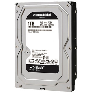 Western Digital 西部数据 黑盘系列 3.5英寸 台式机硬盘 1TB（CMR、7200rpm、64MB）WD1003FZEX