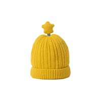 balabala 巴拉巴拉 男女童通用儿童毛线帽 208421160202-00333 黄色调 39cm