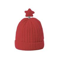 balabala 巴拉巴拉 男女童通用儿童毛线帽 208421160202-00366 红色调 39cm
