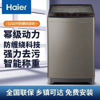 Haier 海尔 12公斤洗衣机波轮全自动超大容量防缠绕家用商用超净洗桶自洁