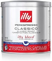 illy 意利 Iperespresso 经典咖啡胶囊 意式长萃(Lungo)/经典烘培，1罐21粒装