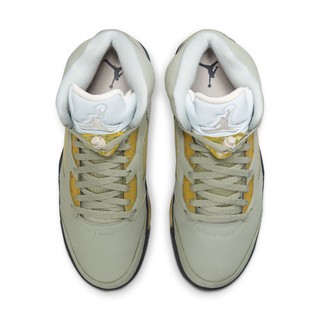AIR JORDAN 正代系列 Air Jordan 5 Retro 男子篮球鞋 DC7501-300 地平线绿/赭石沙色/浅银/煤黑 36.5