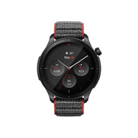 AMAZFIT 跃我 GTR 4 智能手表 46mm 银色铝合金表壳 燃擎棕皮革表带（北斗、血压、GPS、血氧）