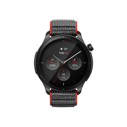 AMAZFIT 跃我 GTR 4 智能手表 46mm 黑色铝合金表壳 竞速灰尼龙表带（北斗、血压、GPS、血氧）