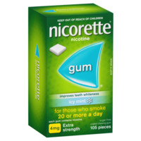 nicorette 力克雷 【3件用码PDMY3免邮】Nicorette 力克雷 冰凉薄荷口味戒烟口香糖 4mg 105粒