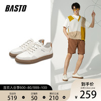 BASTO 百思图 2022春季新款商场同款潮流厚底板鞋男运动休闲鞋DLX36AM2