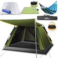CREAJOY 创悦 全自动免搭帐篷 CY-5901 绿色 200*200*135cm 3-4人(垫子*2+吊床+露营灯)